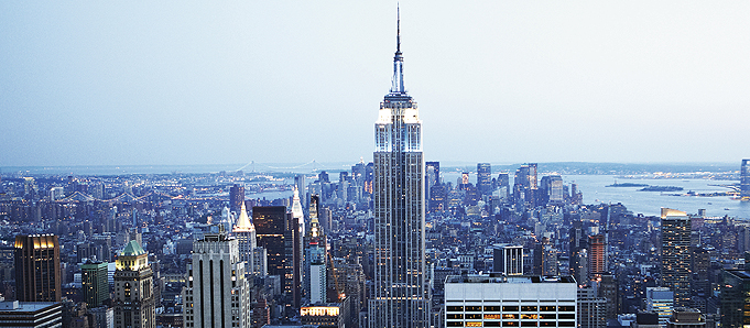 An image of a New York skyscraper